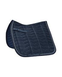 4Horses Dressurschabracke Leeds für Pferde mit Velours in Blau – Bild 1 von 6