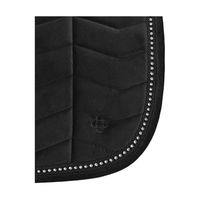 Produktbild von 4Horses Dressurschabracke Leeds Sattelunterlage aus Velours für Pferde in Schwarz