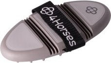 4Horses Flexibler Massagestriegel aus Silikon in Beige Braun – Bild 1 von 2