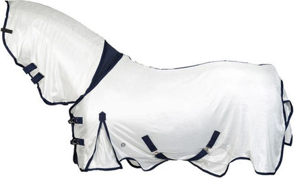 4Horses Fliegendecke Defender Blau Weiß Silber 155cm – Bild 1 von 3