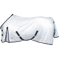 Produktbild von 4HORSES Fliegendecke Salerno für Pferde aus Polyester in Silber-blau/Weiß