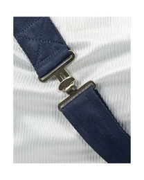4HORSES Fliegendecke Salerno für Pferde in Silber-Blau aus Polyester – Bild 1 von 3