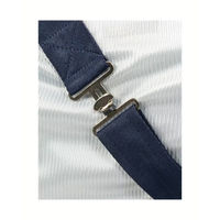Produktbild von 4HORSES Fliegendecke Salerno für Pferde Silber-Blau 155 cm
