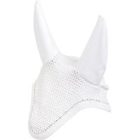 Produktbild von 4Horses Fliegenhaube für Pferde in Weiß mit Kristallen aus Polyester