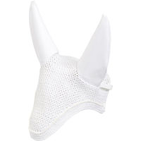 Produktbild von 4Horses Fliegenhaube mit Kordel für Warmblut Pferde in Weiß aus Polyester