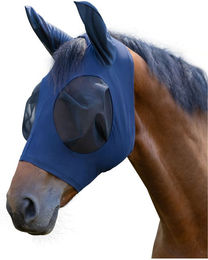 4Horses Fliegenmaske Cádiz Zipper für Warmblut in Marine Blau aus Polyester – Bild 1 von 1