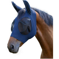 Produktbild von 4Horses Fliegenmaske Cádiz Zipper für Warmblut in Marine Blau aus Polyester