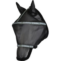 Produktbild von 4HORSES Fliegenmaske Marbella aus Nylon in Grün und Schwarz Größe S