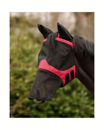 4Horses Fliegenmaske Sevilla aus Polyester in Rosa oder Schwarz Größe S – Bild 1 von 3