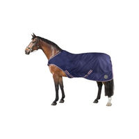 Produktbild von 4Horses Führmaschinendecke Walker Fleece Decke für Pferde Blau 135 cm