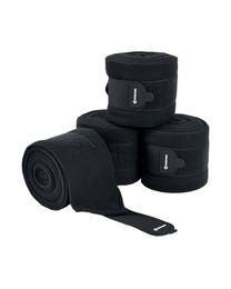 4Horses Gamaschen Lissabon 4er Set für Pferde aus Polyester in Grau und Schwarz – Bild 1 von 3