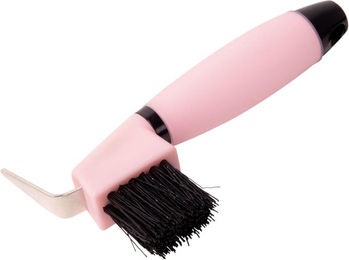 Produktbild von 4Horses Gel-Hufkratzer aus Silikon in Rosa für die Hufpflege