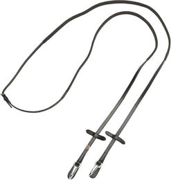 Produktbild von 4HORSES Gummizügel mit Karabinerhaken in Schwarz für Warmblut Pferde