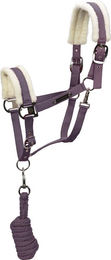 4Horses Halfterset Bardolino mit Strick aus Polyester für Warmblut in Lila und Silber – Bild 1 von 1