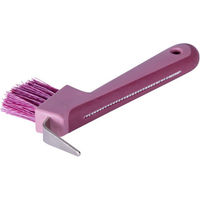 Produktbild von 4Horses Hufkratzer Crystal Bürste aus Metall in Rosa Beere