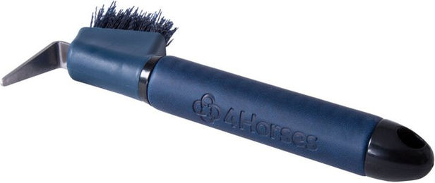 Produktbild von 4Horses Hufkratzer Essential Bürste aus Kunstleder Blau
