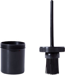 Produktbild von 4Horses Hufpflege Set mit Hufkratzer und Hufpinsel inklusive Dose in Schwarz aus Kunststoff
