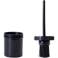 Produktbild von 4Horses Hufpflege Set mit Hufkratzer und Hufpinsel inklusive Dose in Schwarz aus Kunststoff
