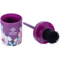 Produktbild von 4Horses Hufpinsel-Set Flower Garden für die Pferdehufpflege in Rosa und Lila