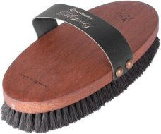 4Horses Kardätsche Majesty Bürste aus Holz in Schwarz Gold Braun – Bild 1 von 2