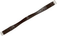 Produktbild von 4Horses Leder-Sattelgurt geschweift braun 1,35 m