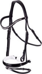 4Horses Leder Trense Schwarz für Vollblut und COB – Bild 1 von 3