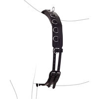 Produktbild von 4Horses Longiergurt aus Leder in Schwarz für Warmblut/WB