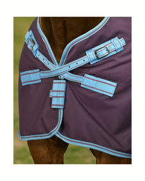 Produktbild von 4HORSES Outdoordecke Davos für Pferde Dark Wine - Fig aus Polyester