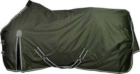 4Horses Outdoordecke Kalmar für Pferde aus Polyester in Grün 115 cm – Bild 1 von 3
