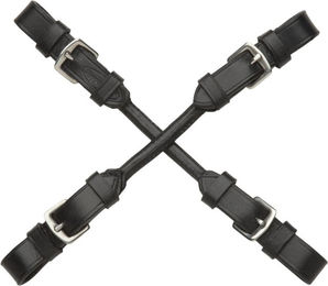 Produktbild von 4Horses Pelhamriemen aus Leder in Schwarz 24 cm