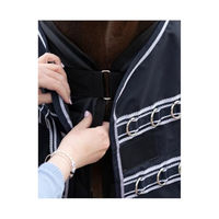 Produktbild von 4Horses Pferde Unterdecke aus Polyester in Schwarz mit 200g Füllung 135 cm