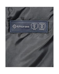 4HORSES Pferde Unterdecke aus Polyester mit 100g Wattierung in Schwarz 125 cm – Bild 1 von 7