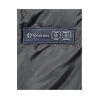 Produktbild von 4HORSES Pferde Unterdecke Schwarz mit 100g Wattierung aus Polyester 155 cm
