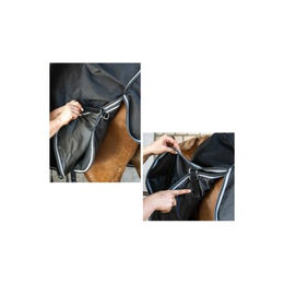 Produktbild von 4Horses Regendecke ProRain Combo Schwarz 1,25 m für Pferde