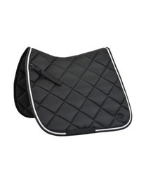 4Horses Schabracke Brooklyn Sattelunterlage für Pferde in Schwarz aus Polyester – Bild 1 von 2