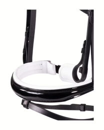 4Horses Trense Como mit Zügel aus Leder für Warmblut in Schwarz oder Weiß – Bild 1 von 5