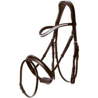 Produktbild von 4Horses Trense Mailand aus Leder inklusive Zügel für Pferde