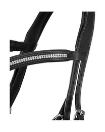 4Horses Trense Rom aus Leder inklusive Zügel für Pferde mit kombiniertem Reithalfter – Bild 1 von 6