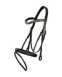 4Horses Trense Rom aus Leder inklusive Zügel für Ponys – Bild 1 von 4