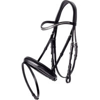 Produktbild von 4Horses Trense Venedig mit Zügel aus Leder für Warmblut in Schwarz