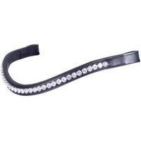 Produktbild von 4Horses Trensenstirnband Leonding aus Leder für Pferde in Schwarz