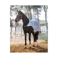 Produktbild von 4Horses Walkerdecke Mesh Vigo Fliegen-Führmaschinendecke für Pferde 125cm Silber Weiß