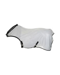4Horses Walkerdecke Mesh Vigo Fliegen-Führmaschinendecke für Pferde 145cm Silber Weiß – Bild 1 von 3