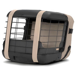 Produktbild von 4pets Caree Transportbox Shifting Sand Beige aus Kunststoff für kleine Rassen