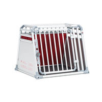 Produktbild von 4pets Dog Box Pro 4 Transportbox für kleine Hunde aus Aluminium in Grau S