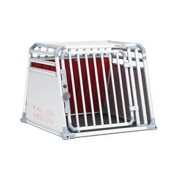 Produktbild von 4pets Dog Box Pro 4 Transportbox für mittlere Hunde aus Aluminium in Grau Größe M