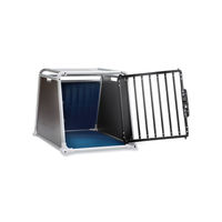 Produktbild von 4pets ECO Transportbox für Hunde Größe L Schwarz aus Kunststoff