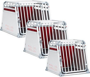 4pets Pro 3 Auto-Transportbox aus Aluminium Grau Klein 66 x 68 x 73,5 cm – Bild 1 von 2