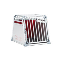 Produktbild von 4pets Pro 3 Auto-Transportbox für Hunde aus Aluminium in Weiß Medium 66 x 68 x 93,5 cm