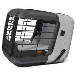 4pets Transportbox Caree für Hunde aus Kunststoff in Grau/Schwarz Größe L – Bild 1 von 11